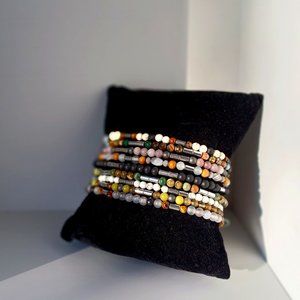 hand woven white turquoise agate and hematite bracelet 2 for choose